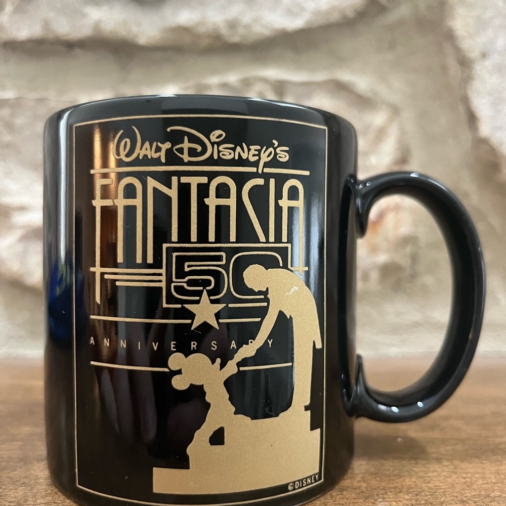 Disney Fantasia Black and Gold Mug